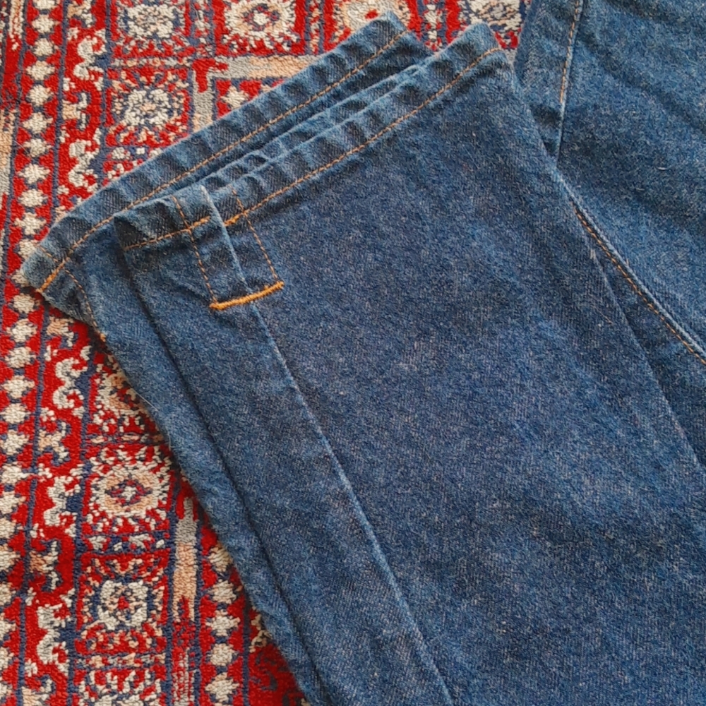 Todd Oldham Dark Blue All Cotton Denim Crop Jeans, Size 28 - Picture 7 of 9